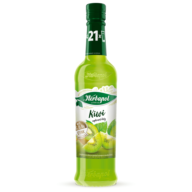 Herbapol Syrop Owocowy Koncentrat Suplement Diety Kiwi z Witaminami 420ml